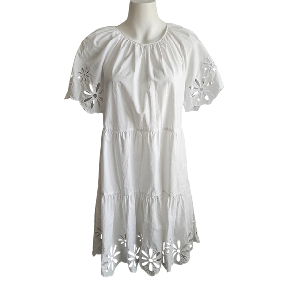 Rails Dresses & Skirts - Rails Arielle Size Small Dress White Eyelet Organic Cotton Blend NWT
